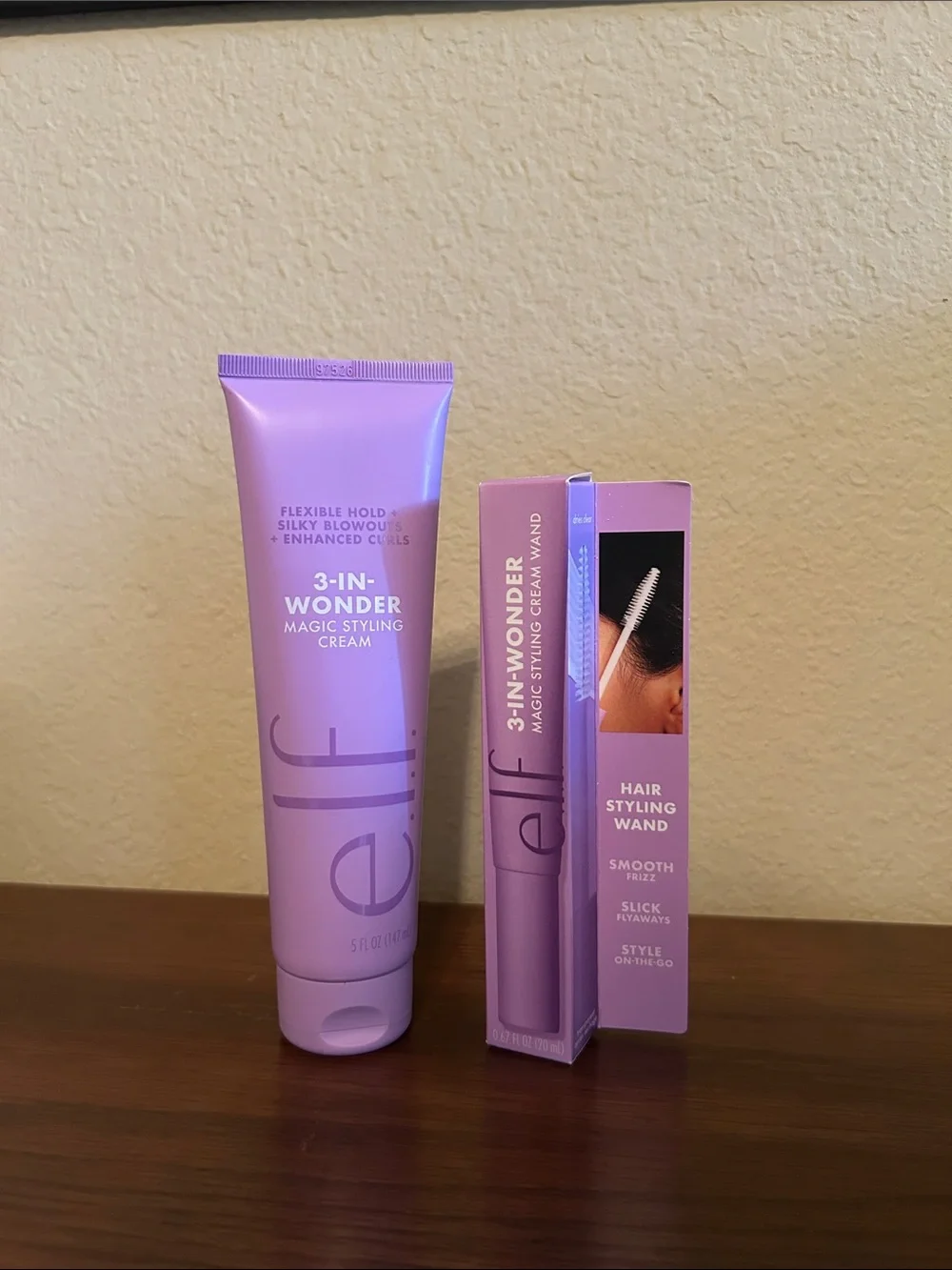 ELF 3-In-Wonder Magic Styling Cream & Hair Styling Wand - Lavender